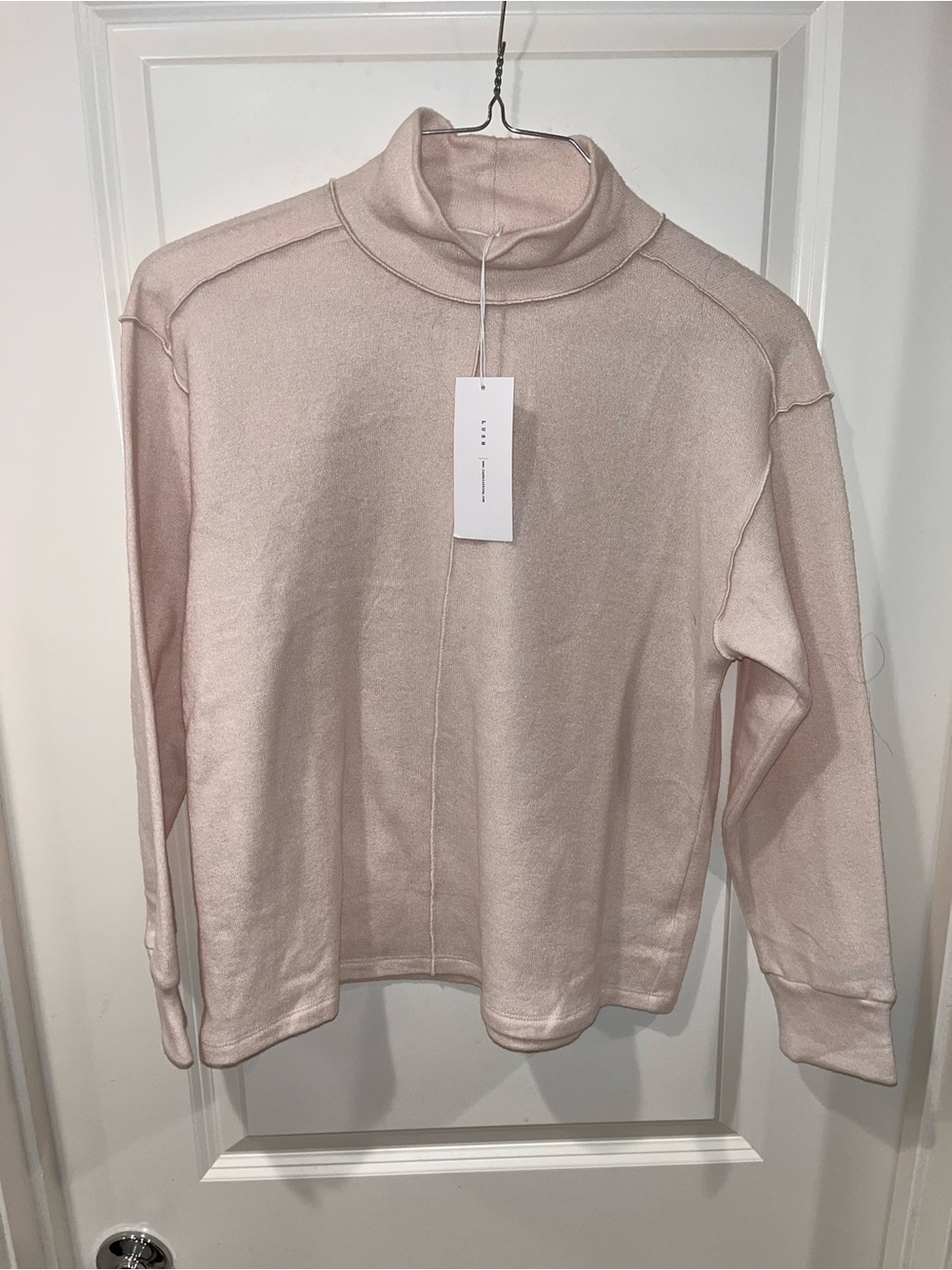 Brand new Women's Lush Sweater size S turtleneck pullover blush pink